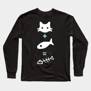 Cat eat fish Long Sleeve T-Shirt